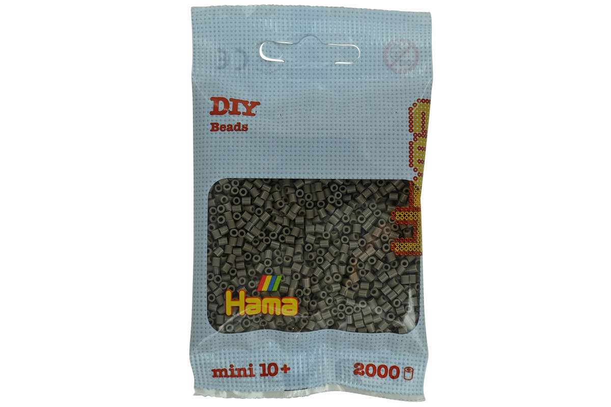 Hama mini perler 2000stk gråbrun